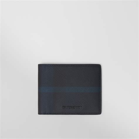 Check Slim Bifold Wallet in Charcoal .